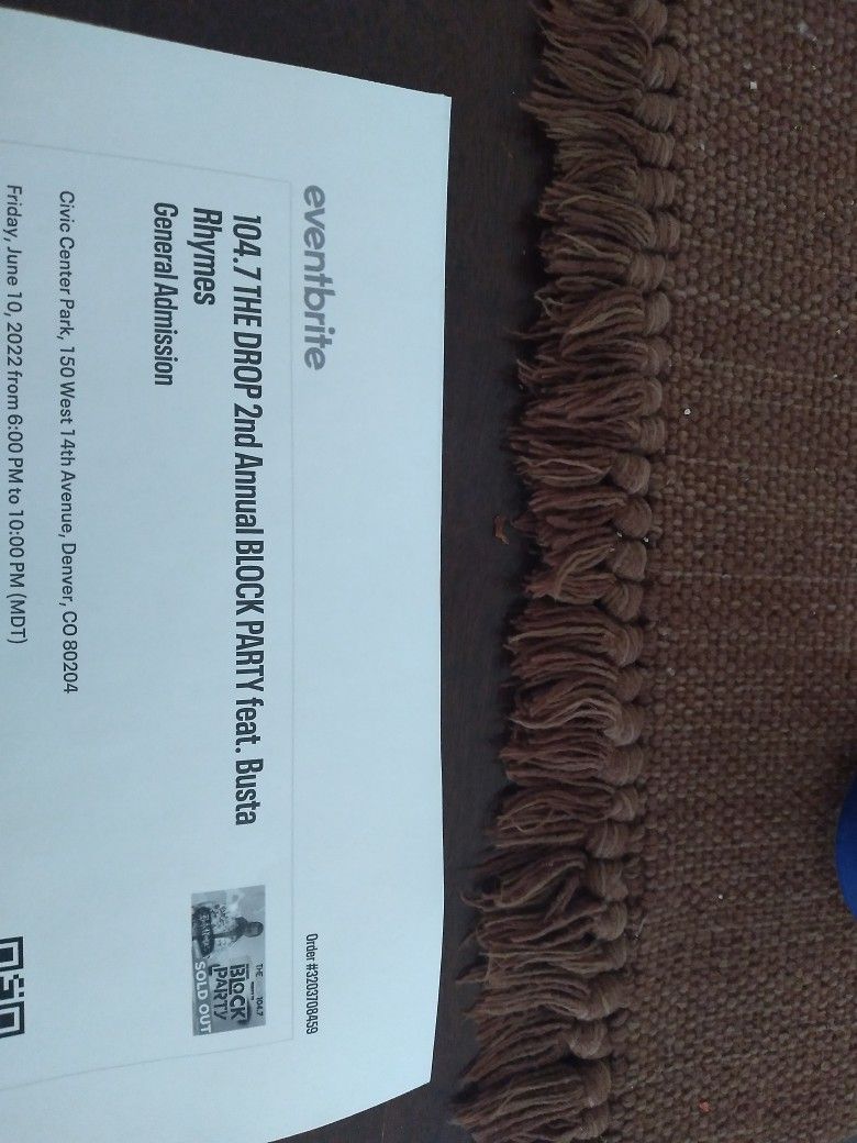 4 Busta Rhymes Tickets 