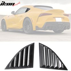 Fits 2020-2026 Toyota GR Supra A90 A91 IKON Side Window Louver PP Carbon Fiber Print