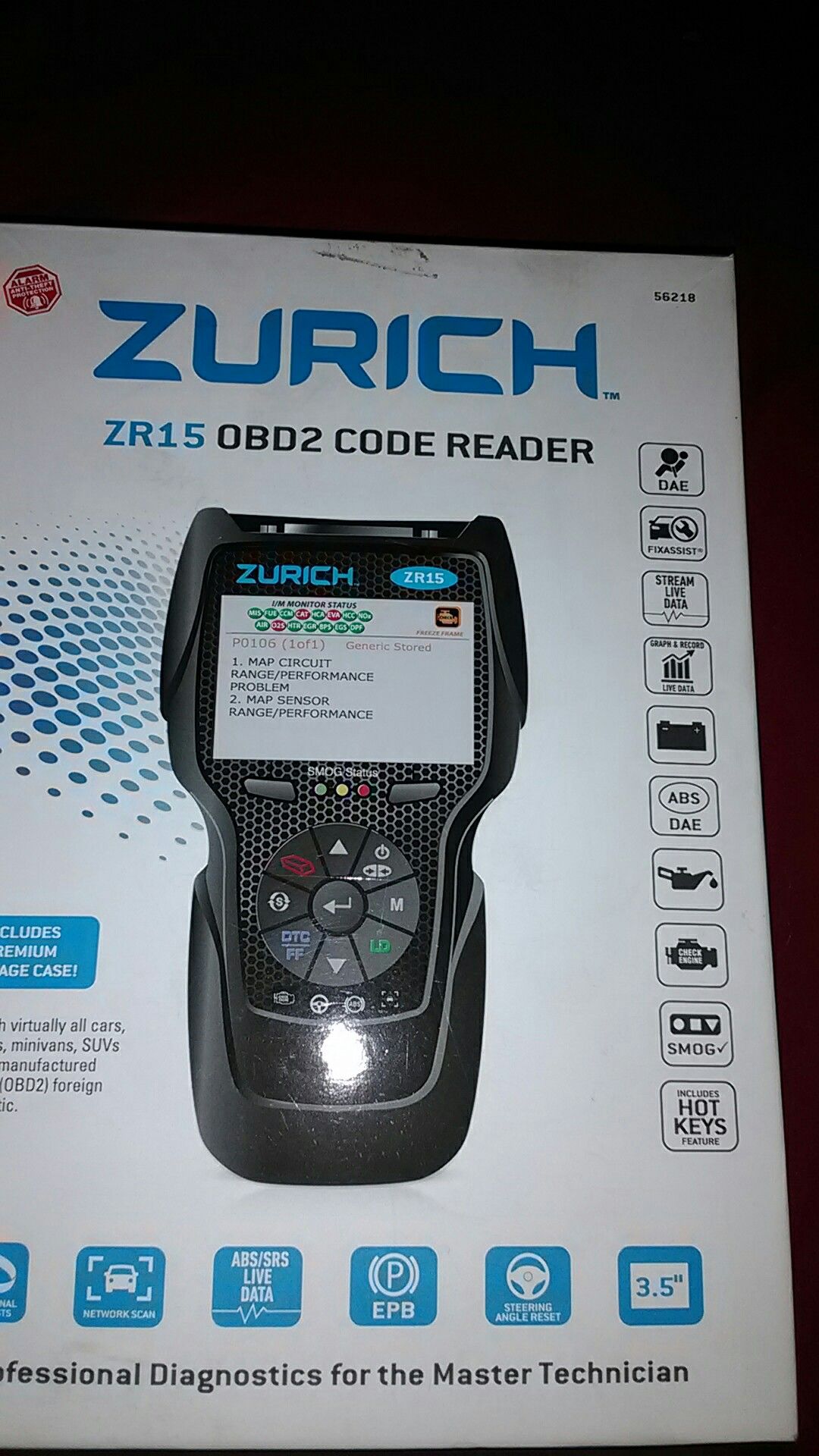 Zurich Zr15 OBD2 code scanner
