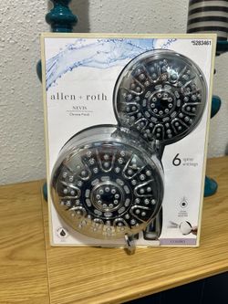 allen + roth NEVIS Dual Showerhead Handheld Power Washer Chrome