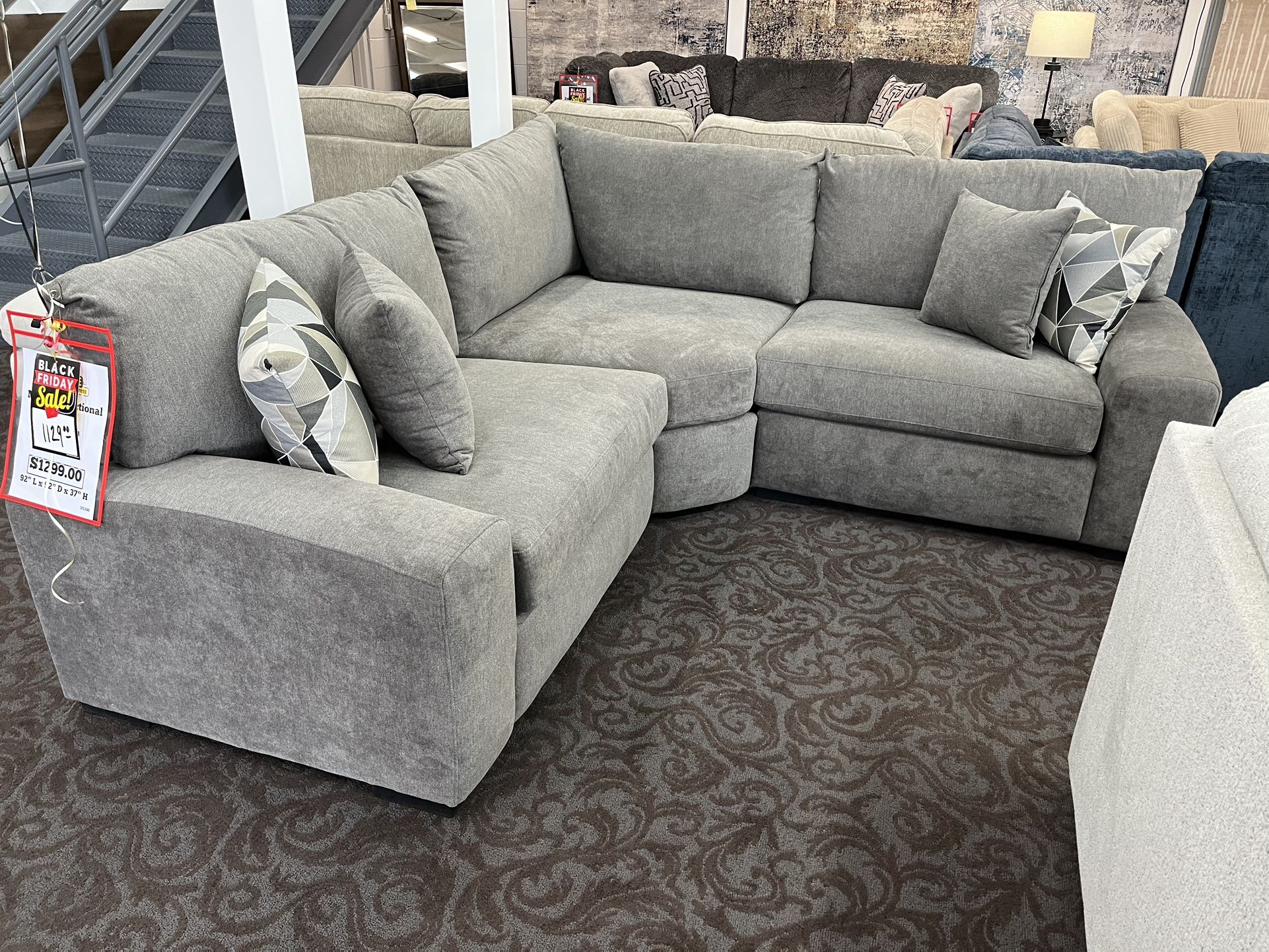 Ultra Plush Grey Modular Sectional