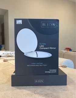 Ilios lighting led compact mirror 1x/10x