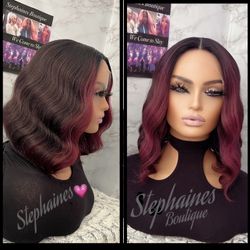 Human Hair Blended Lace Front Wig 