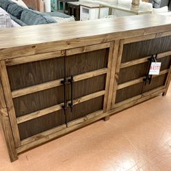 New 80” Console — SOLID WOOD