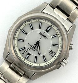 Seiko Solar 7B24-0AA0 White Dial Men's Quartz Watch(A1G014492)