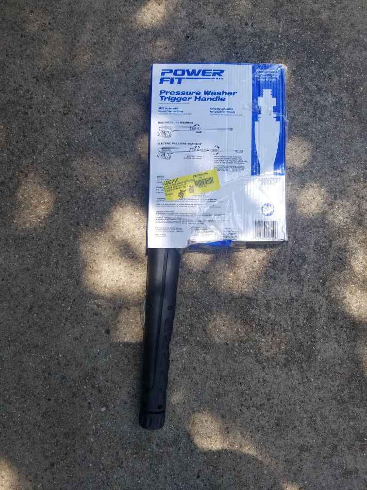 Power fit pressure washer trigger handle