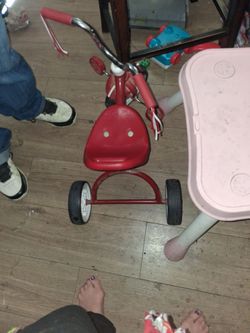 Red Kids Tricycle with Chrome Handlebars