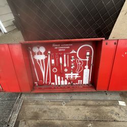 Snap-On Wall Cabinet KRA-270A AIR CONDITIONING SERVICE Display, TOOLS, KEY 1973