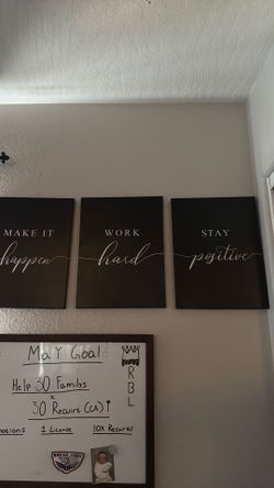 3 Pieces Boss Girl Wall Art 