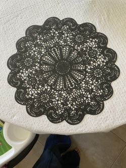 Waterproof Black Lace Placemats