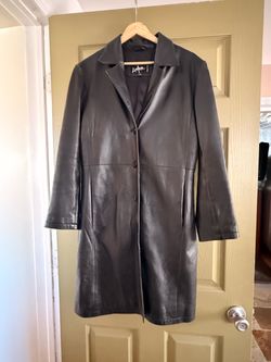 Anjum leather knee length blazer/jacket