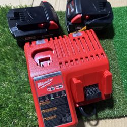 Milwaukee 5.9 Batteries With Charger
