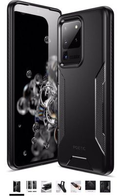 Karbon Shield Series Designed for Samsung Galaxy S20 Ultra Case, Slim Fit Shock Absorbing Premium Flexible Soft TPU Case with Carbon Fiber Texture, M