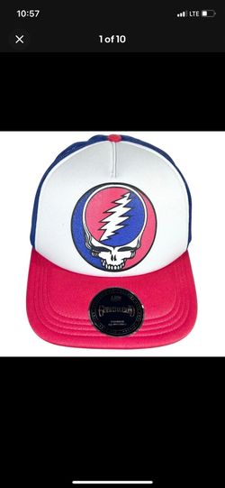 Lids Grateful Dead Steal Your Face Foam  Red White New