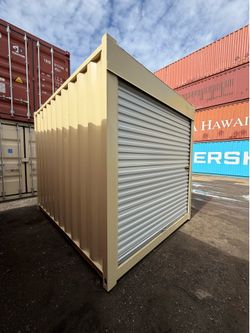 15FT SHIPPING CONTAINER – WIND & WATERTIGHT | HEAVY DUTY STORAGE SHED | CONNEX BOX (ROLL-UP DOOR)