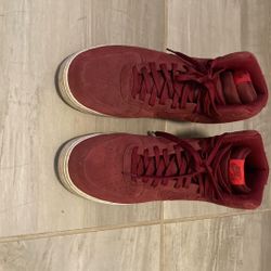 Suede Men’s Size 13 Nike Air Force 1 One 2017 Rare Maroon (University Red) Suede High Top