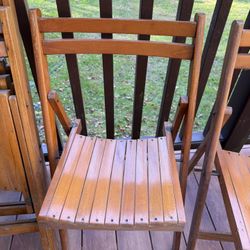 Set of 6 Vintage MCM Folding Chairs