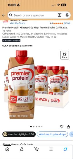 Premier Protein Café Latte Shake 12-Pack