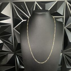 14K Tri-Color Figaro Chain – 22” Stunning Shine, Perfect Gift!