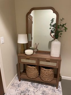 Darling Console Table w/ Storage Baskets