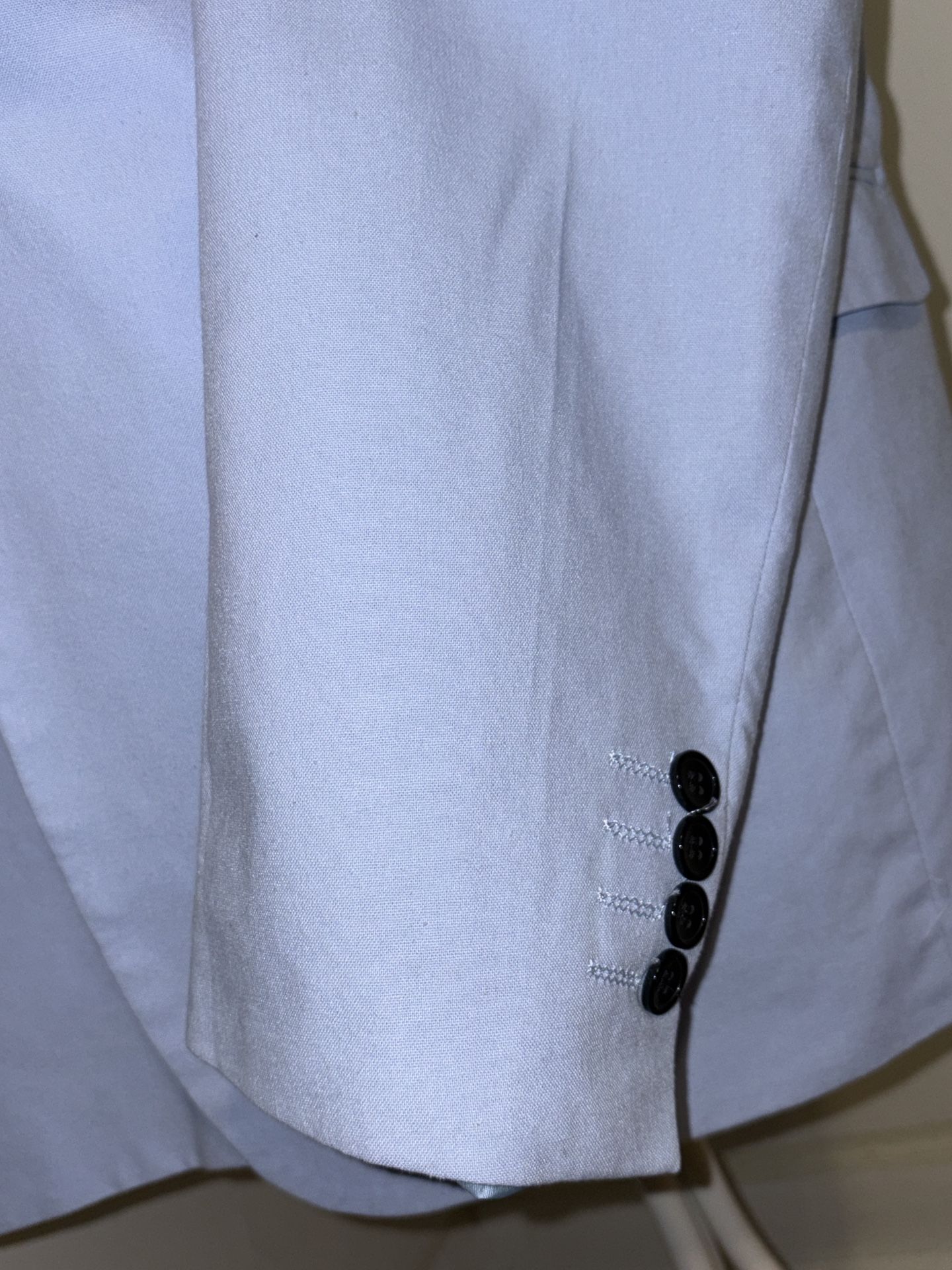 Sky blue men’s stand collar with suit