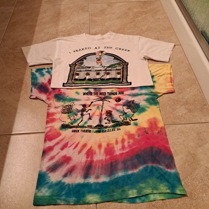 Lot Of Two Vintage 80s Grateful Dead T-shirts True Vintage