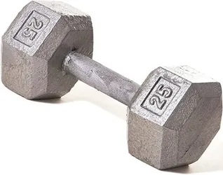 25 lb Cast Iron Hex Dumbbell