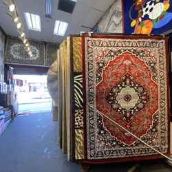 5x7 Area Rugs Carpet Rugs PerSian Design Thick Colors Red Black Gray