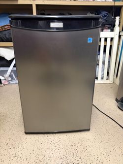 Danby Designer stainless steel mini refrigerator- excellent condition