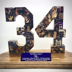 Shaquille O’Neal Lakers #34 wood art