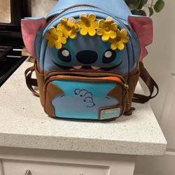 NWT LOUNGEFLY LILO & STITCH HIPPIE MINI BACKPACK 