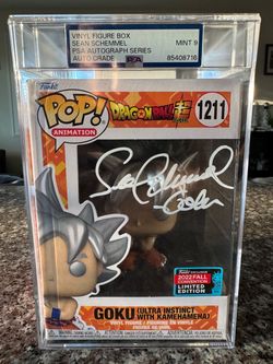 PSA 9 Signed Goku Ultra Instinct Funko Pop #1211 (Sean Schemmel Auto)