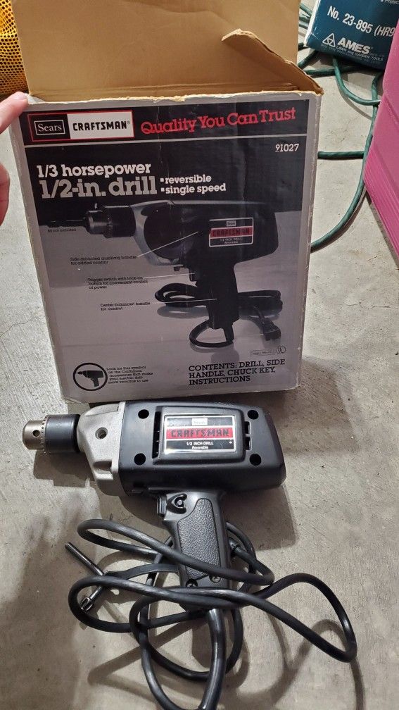 Vintage Craftsman 1/2" Drill