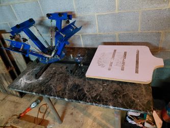 4 Color Manual Tshirt Screen Press W/table