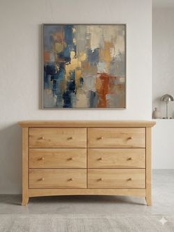 Six drawer maple dresser