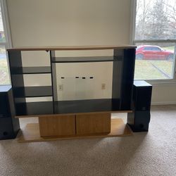 Entertainment Center w/ 2 Speakers 