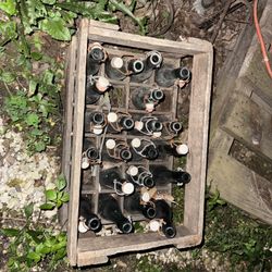 Old Glass Bottle Set