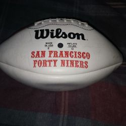 Signed 49ers Football W/ Jerry Rice And Joe Montana 