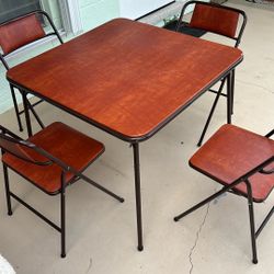 card Table With Four Chairs Strong/Easy Storage