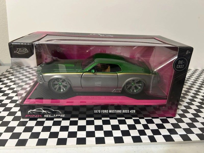 JADA 1:24 DIECAST PINK SLIPS GREEN 'Silver 1970 FORD MUSTANG BOSS 429 VHTF