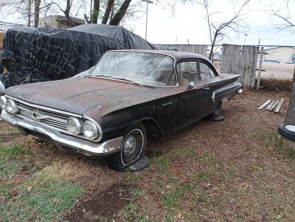 1960 Chevy All Original Everything Is There Original Motor Original Tranny Blue Flame