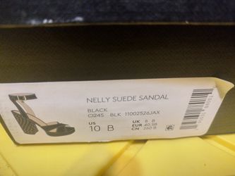 Coach Nelly Suede Sandals, New Size 10 Black