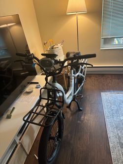 Concord LoadPro Electric Cargo Bike, 20 in Wheels, 48V Class 2, Off-White, Fits Riders 4 ft 11 in - 6 ft 3 in