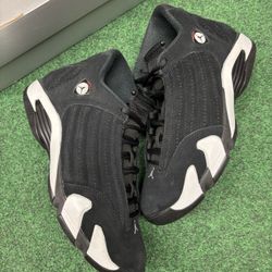 JORDAN 14 BLACK WHITE SIZE 11