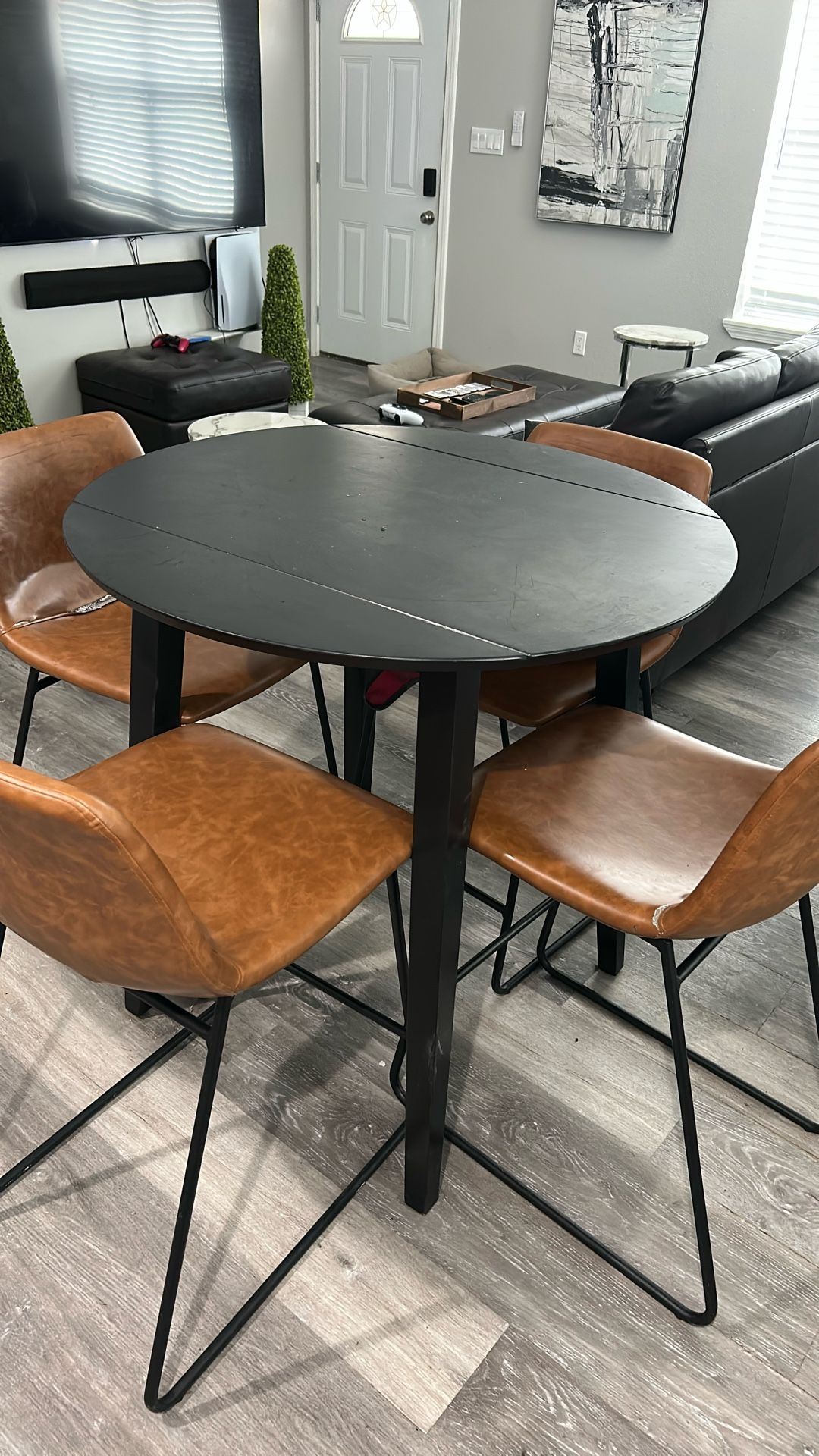 Black Wood Kitchen Table