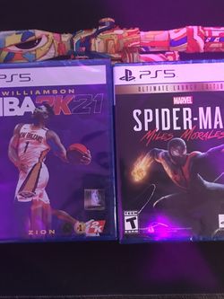 PS5 games Spider Man Miles Morales and Nba 2k21
