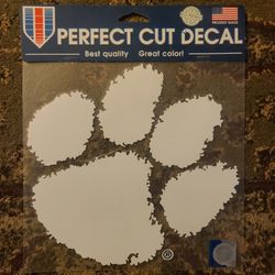 Large Clemson Tiger Paw decal