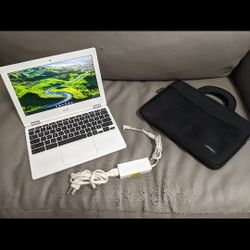 White Acer 11.6 Chromebook Celeron 16 GB