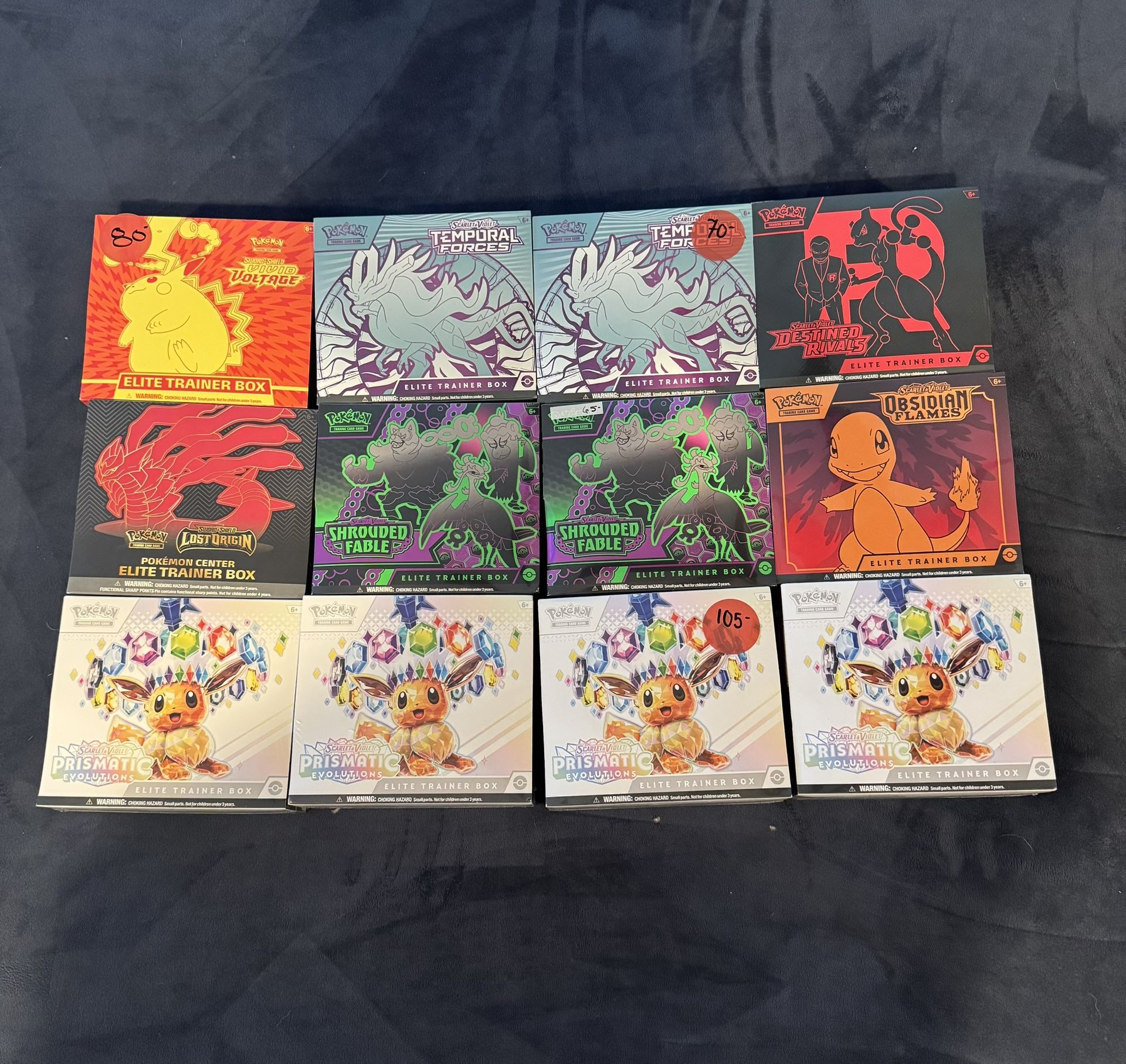 Various Pokemon Card Elite Trainer Boxes (Prices in Description)
