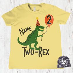 Dinosaur Birthday Party Shirt Kids Personalized Gifts Trex Shirt 
